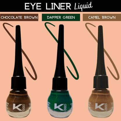 KINDED Matte Finish Insta Bold Look Soothing Colour Pigments Liquid Eyeliner Combo 15 ml