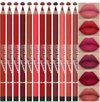 Gonegal Super Matte Lip Liner Pencil Set of 12