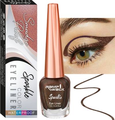 Ramp Walk waterproof Glitter liquide eyeliner for women up to 5 to 8 hour stay 7 ml
