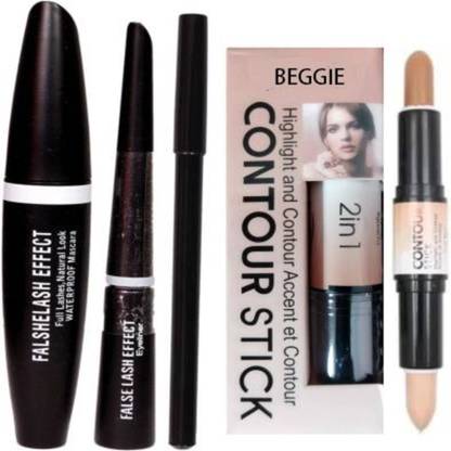 BEGGIE Eyebrow Pencil With Eyeliner and Mascara (3 IN 1), Highlighter and Contour Stick 36 g