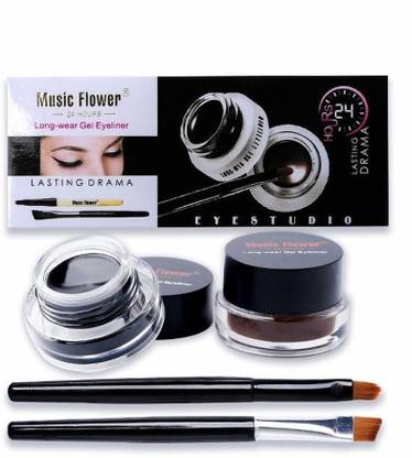 Music Flower Black Brown Dual Shade Longwear Eyeliner 6 g