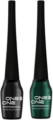 One on One Waterproof Eyeliner, Set of 2 | Long lasting Eyeliner | Smudge Proof Eye Makeup 10 ml