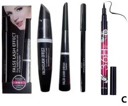 beauty bounty 3in1 eyeliner mascara kajal & high quality waterproof + 36h eyeliner ks 20 ml