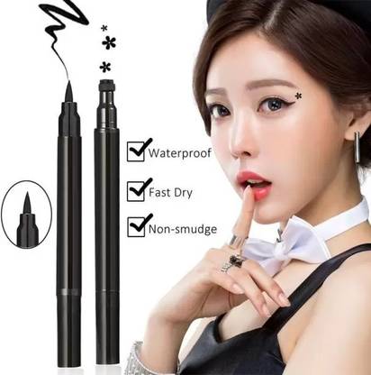 winry 2 IN 1 Eyeliner With Star Stamp Smudge Proof and Long Lasting 10 g