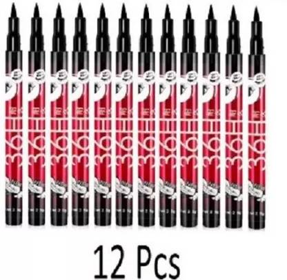 Adore Beauty RETRIX 36H Waterproof Long Lasting Liquid EyeLiner Combo (Deep Black12 Piece's) 36 g