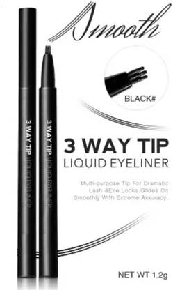 HUZURLU 3 Way Tip Charming Black Liquid Eyeliner 1.2 g