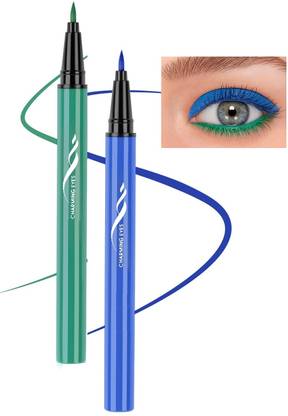 tanvi27 New Waterproof Tip Liquid Eyeliner,Waterproof Blue & Green Sketch Eye Liner 4 g