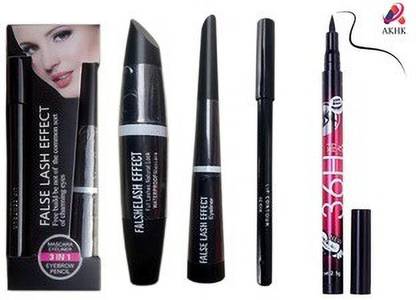 GROOVS 3in1 eyeliner mascara kajal & high quality waterproof + 36h eyeliner 20 ml