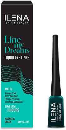 ILENA Line My Dreams Liquid Eye Liner, Matte, 8 Hours Stay, 4 ml