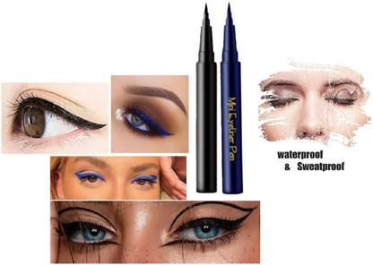 BLUEMERMAID PRETTY STUNNING EYE LINER SET OF BLACK & BLUE SKETCH EYE LINER 2.4 ml