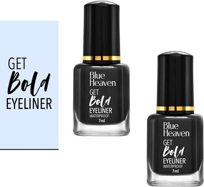 BLUE HEAVEN Get Bold Eyeliner Waterproof Black Diamond 7 ml pack 2 as 14 ml