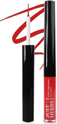 Just Herbs Liquid Eyeliner with Waterproof & Smudge-Proof Formula, Cherry Bomb 2.5 g
