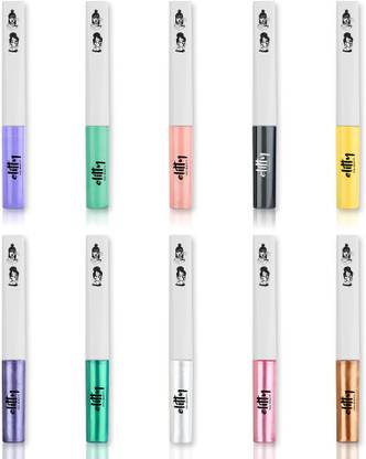 Elitty 10/10 Colour Waterproof Liquid Eyeliner Combo , Pack of 10, Lasts Upto 12Hrs 40 ml
