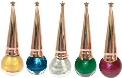 Bigwig Glitter Liquid Long Lasting Waterproof Eyeliner (Golden\Sky Blue\Silver\Green\Pink) 3 ml