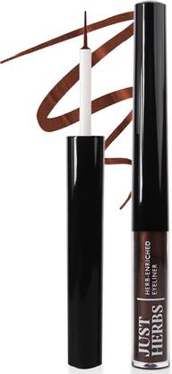 Just Herbs Liquid Eyeliner with Waterproof & Smudge-Proof Formula, Nutty Brown 2.5 g