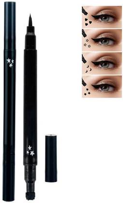 PERLENTE Magic Star Eyeliner With Flower Tattoo Stamp, Smooth Flow, Waterproof, 10 g