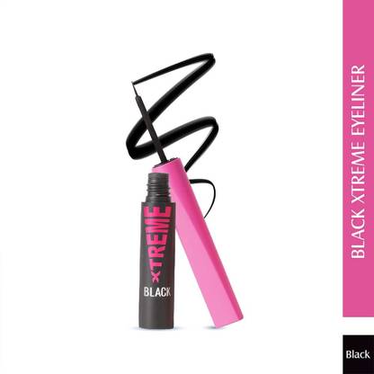 Glam21 Xtreme Black Eyeliner with Ultra Fine Tip Matte Finish & Smudge Proof Winged 4 ml