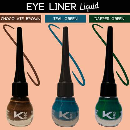 KINDED Matte Finish Insta Bold Look Soothing Colour Pigments Liquid Eyeliner Combo 15 ml