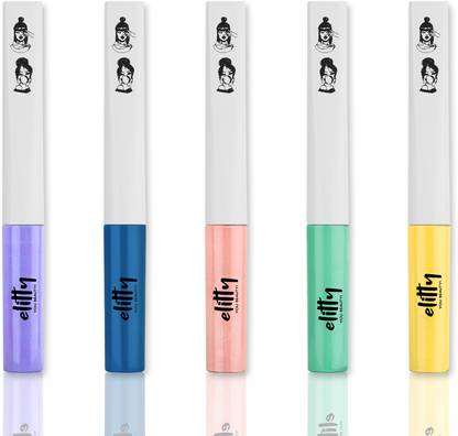 Elitty Play Date Colour Waterproof Liquid Eyeliner Combo , Pack of 5, Lasts Upto 12Hrs 20 ml
