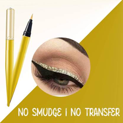 GFSU Shiny gold Liquid Eyeliner Waterproof ,Long Lasting Stay, Smudge proof 1.5 g