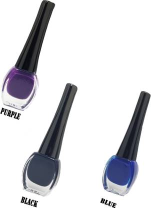 Bigwig Smudge @proof Waterproof Liquid Coloured Eyeliner,PURPLE,BLACK,BLUE, 9ml 9 ml