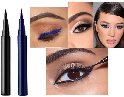 Herrlich BEST QUALITY SKETCH MATTE LIQUID EYELINER MATTE FINISH BLUE & BLACK 2.4 ml