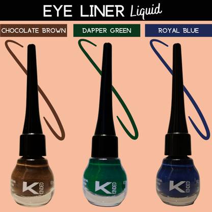 KINDED Matte Finish Insta Bold Look Soothing Colour Pigments Liquid Eyeliner Combo 15 ml