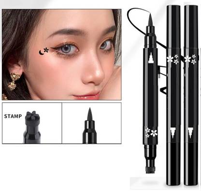 Emijun double sided black eyeliner water proof stamp eyeliner, flower shape 4 g