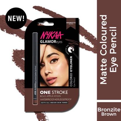NYKAA ONE STROKE GLAMOReyes colored Eyeliner Bronzite Brown 0.3g 0.3 g