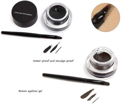 NADJA Black and Brown 2pcs/set Cream Eyeliner, Create a Defined Look