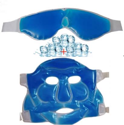 Kreya Enterprise 2PCS Cooling Gel Face Mask and Eye Mask Suitable for All Family Members