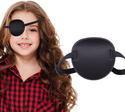 Vartin Velvet Pirate Eye Patch for Kids/Adults, Adjustable Soft and Orthoptic