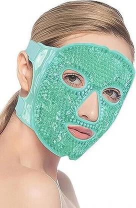 MSVTRADESS Face Eye Mask & Cool Gel Full Face Mask for Dark Circles,Puffiness,Migraines