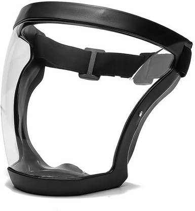 KVVTRADES Transparent Faceshield Mask -130 Transparent Faceshield Mask Super Protective Face Shield for Work Motorcycle Power Tool, Laboratory, Welding, Wood-working  Safety Goggle