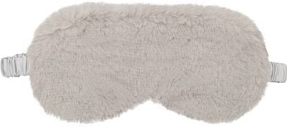 Jenna Natural Silk and Fur Reversible Sleep Mask Puffy Eyes and Dark Circles (Grey)