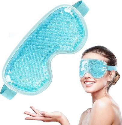 Deoxys Cooling Gel Ice Eye Mask, Reusable Hot Cold Pack Compress