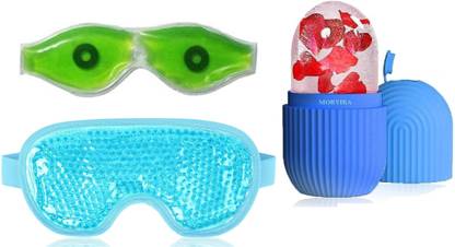 MORVIKA Eye Mask Cooling Gel With Beads For Dark Circles, Dry Cooling Eyes,ice roller