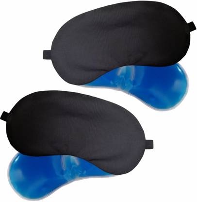 eyurva 2 Pcs black eye mask with cooling gel | eye relaxing mask with cooling gel