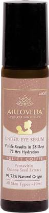 Areoveda Roll-on Under Eye Serum with CryoCoffee, Visibly Reduces Dark Circles, Puffiness