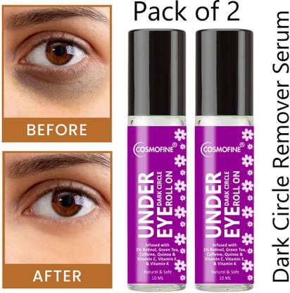 cosmofine Under Eye and Dark Circle Serum Roll On Reduce Wrinkles & Fine Lines (Pack of 2)