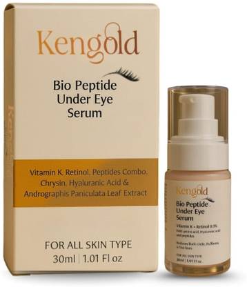 KENGOLD Bio-Peptide Under Eye Serum for Dark Circles | Vitamin K + Retinal 01%