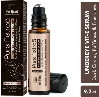Nat Habit Pure Netraa Under Eye Serum For Fine lines |Puffiness|Wrinkles & Dark Circles