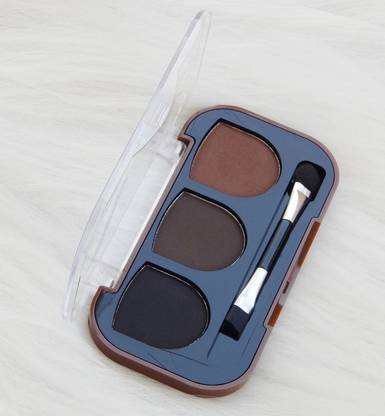 MYEONG 3 Color Waterproof Eye Shadow Eyebrow Powder Make Up Palette 9 g