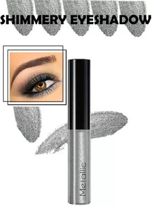 Yuency Glitter & Shimmer Liquid Grey Eye Shadow For Makeup 12 ml