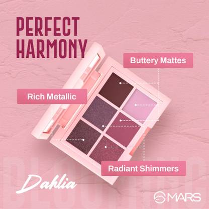 MARS Blooming Matte & Shimmer Eyeshadow Palette | Highly Pigmented | Blendable | 4.8 g