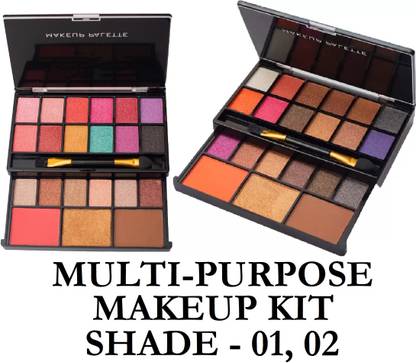 AFARAXIA MultiPurpose Makeup Kit Use As Eyeshadow, Highlighter, Contouring & Blush Makeup 44 g