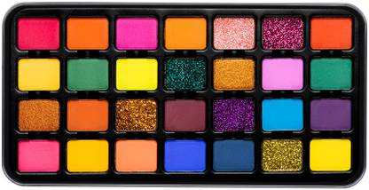 Character 28Colors Pro Eyeshadow Palette| Highly Pigmented Matte & Shimmery Shades 50.4 g