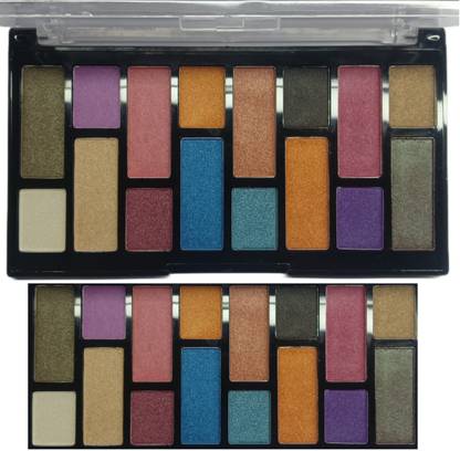 Facejewel 16 Colors Pigmented Popping Party EyeShadow Palette Eye Shadow 22 g