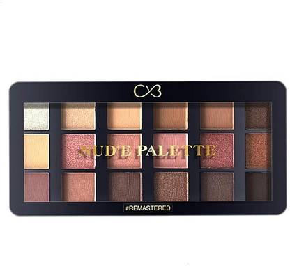 CVB 18 Colours Eyeshadow with 8 Buttery Mattes, 8 Metal Shadows, 1 Wet and Dry Lids 18 g