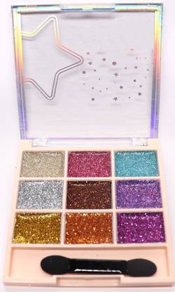 Yuency New Shimmer And Shine Eyeshadow Pressed Powder Palette With Glitter 18 18 g
